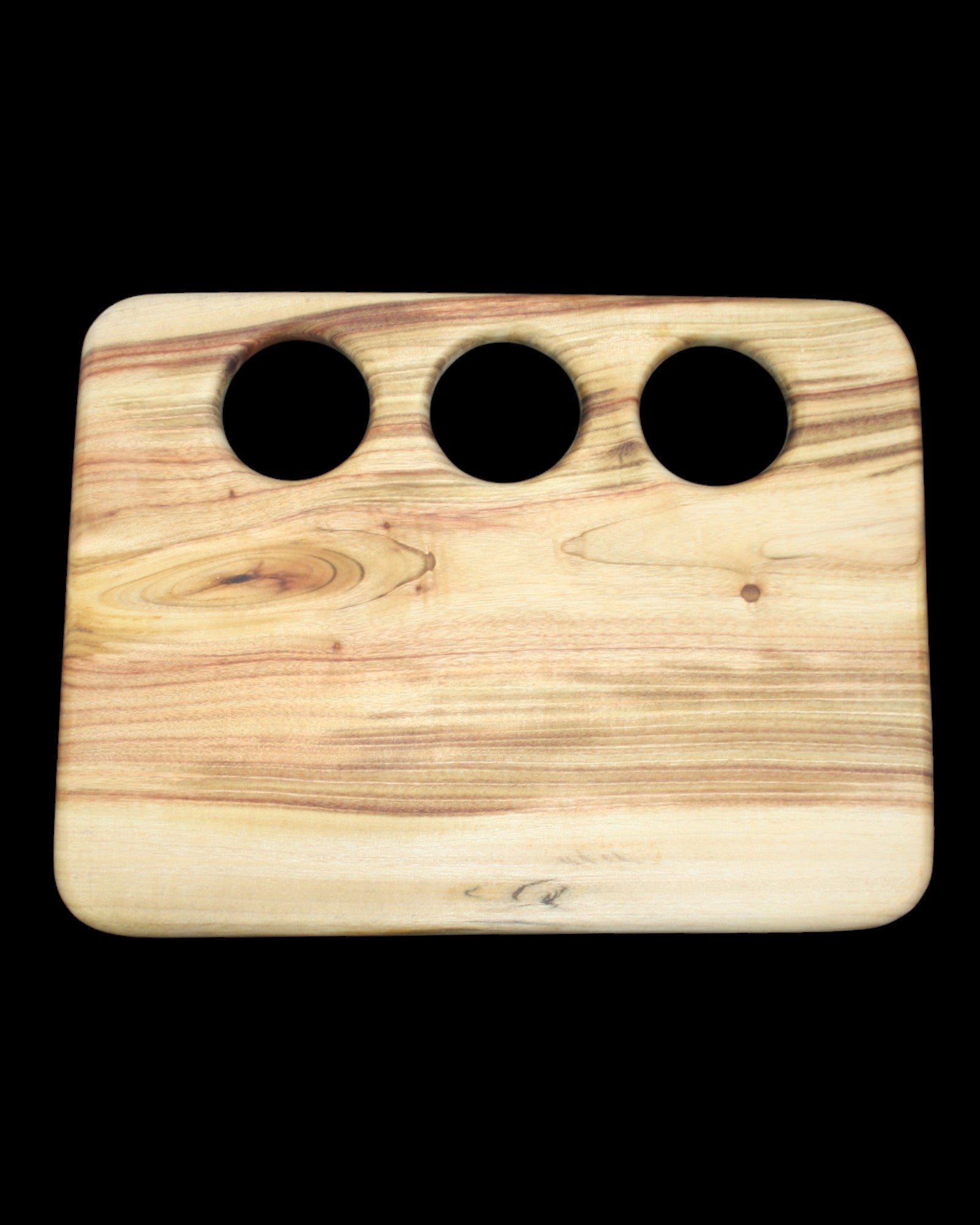 Camphor Laurel Serving Board with 3 Ramekins