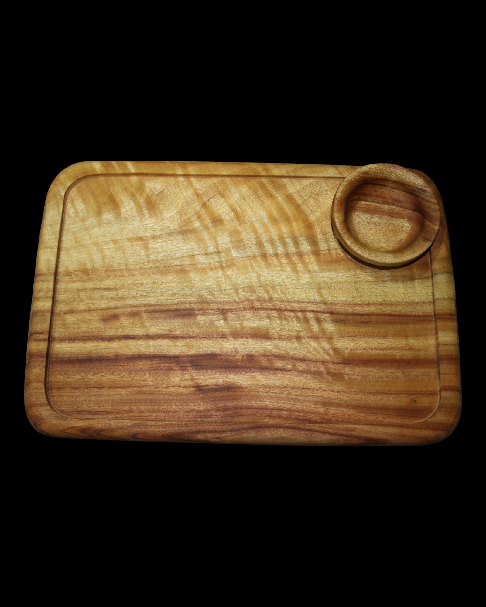 Camphor Laurel Serving Board with Ramekin - FREE SHIPPING